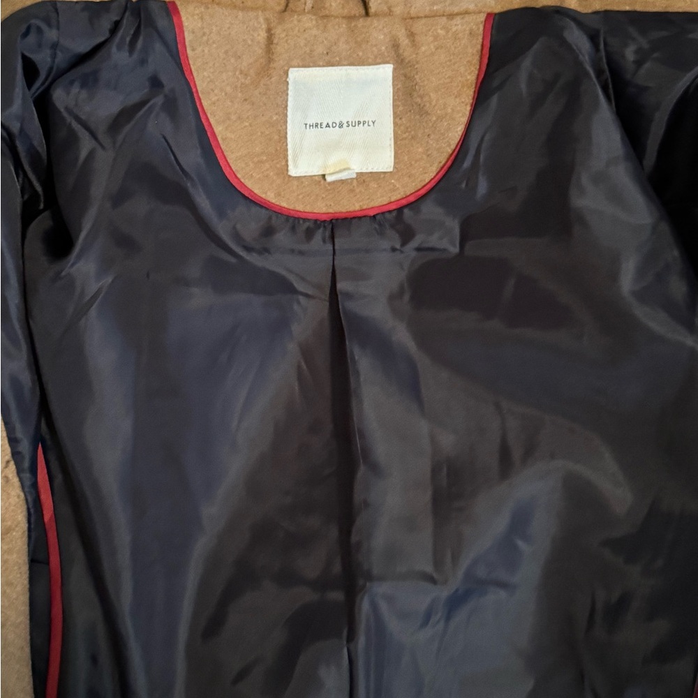 Thread & Supply Camel Double-Breasted Peacoat Medium - Picture 6 of 8